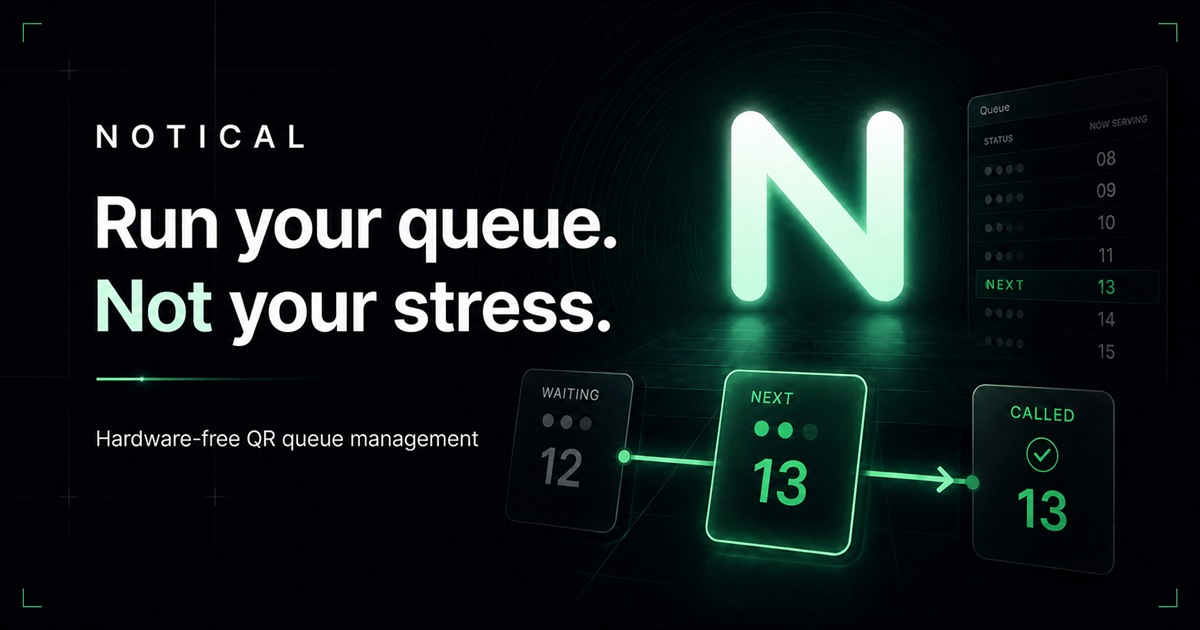 Notical QR queue management platform