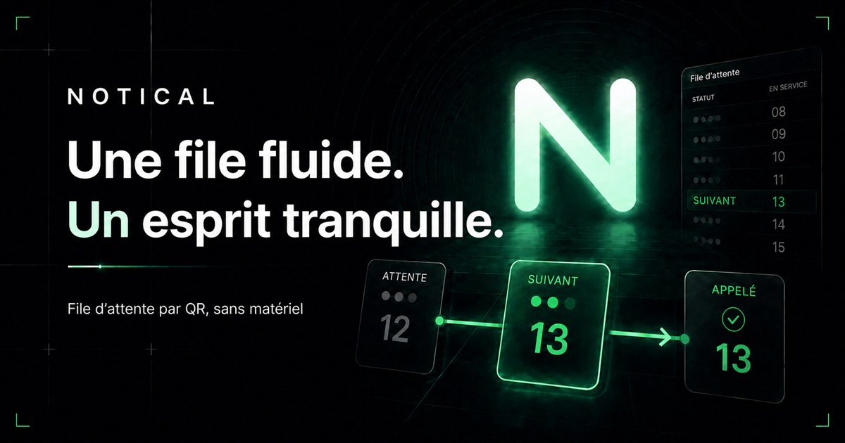 Plateforme Notical de gestion de files d’attente par code QR